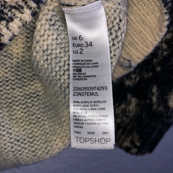 TOPSHOP | crewneck acid wash sweater - Picture 5 of 6
